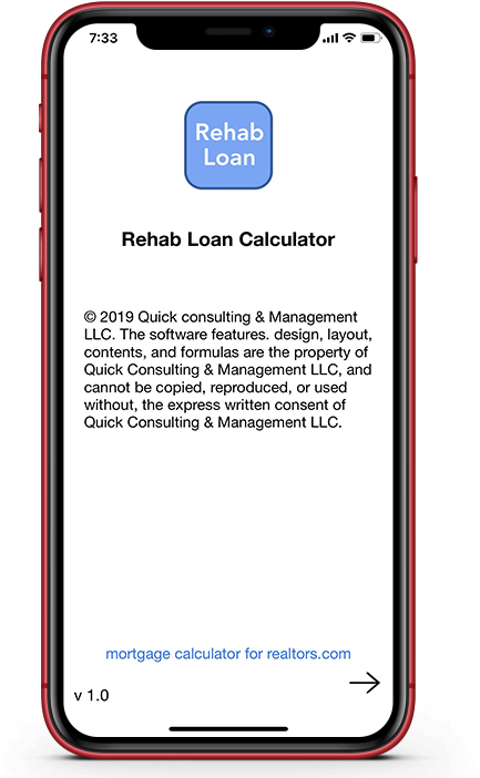 Rehab Loan Calculator; Renovation Loan Calculator; 